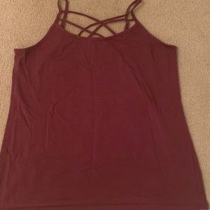 Maroon Criss Cross Cami